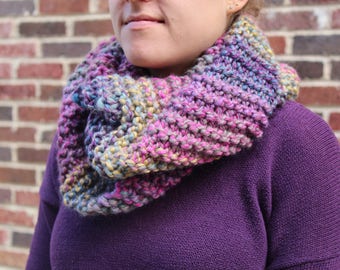 Hand Knit Bulky Infinity Scarf