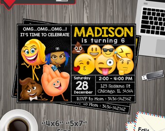 INSTANT DOWNLOAD - Emoji Invitation, Emoji Party, Emoji Birthday Invitation, Emoji Birthday, Emoji Invitation,Emoji Invite,Emoji Party Ideas
