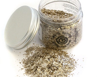 Escamas de mica para los artes, Beadmaking, artes de la resina, Cardmaking etcetera - 50 ml pote de escamas de Mica en oro o plata