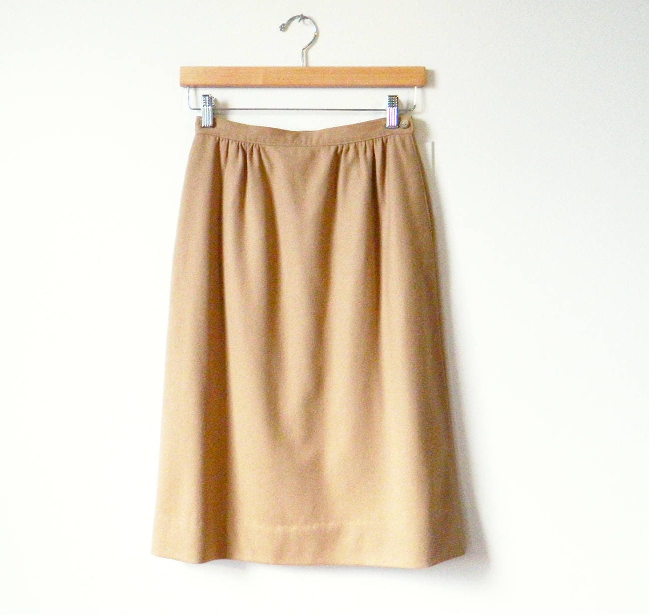 Vintage Camel Wool Pencil Skirt / Pendleton Wool Pencil Skirt