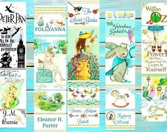 Watercolor Children's Classics bookmarks