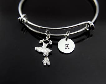 Ballet Bracelet Ballerina Bracelet Dance Bracelet Ballet Tutu Charm Tutu Charm Ballerina Jewelry Personalized Bracelet Initial Bracelet