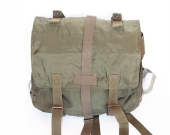 Waterproof Military Backpack, Travel Bag, Vintage Backpack, Army Rucksack, Green Camping and Hiking Pack, Vintage Haversack, School Bag