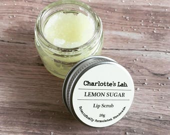Lip scrub natural lip polish lemon flavour Sugar Scrub vegan lip scrub edible lip scrub cruelty free stocking stuffer gift for her australia