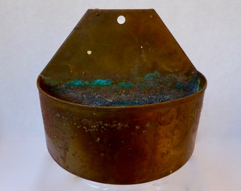 ON HOLD: Vintage Copper and Verdigris Wall Box