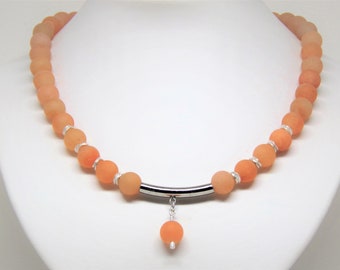 Necklace orange aventurine
