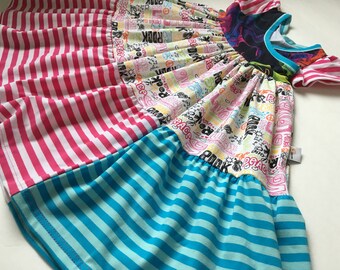 peace&love crazy twirl crossover dress *size4Y*