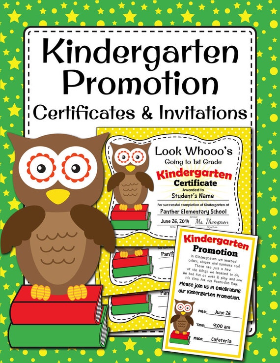 kindergarten certificates