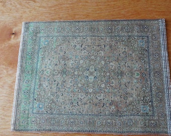 Aubusson Fringed Dollhouse Rug 1:12 scale miniature rug dollhouse Abusson fringed carpet miniature carpet