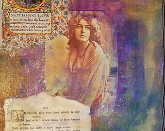 Poet Dream ~ Mixed media canvas board