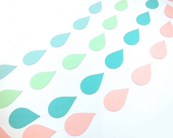 Little Rain Garland, Raindrops Garland, Baby Shower, Birthday Decor, Nursery Decoration, Kids Room Decoration