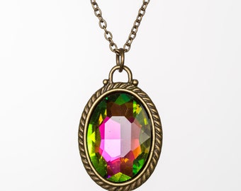 Rainbow crystal necklace