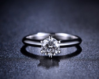 Anello di diamanti Anello In Platino Con Diamanti Naturali