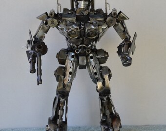 Hand Made OPTIMUS PRIME TRANSFORMERS 14" Recycled Scrap Metal Sculpture
