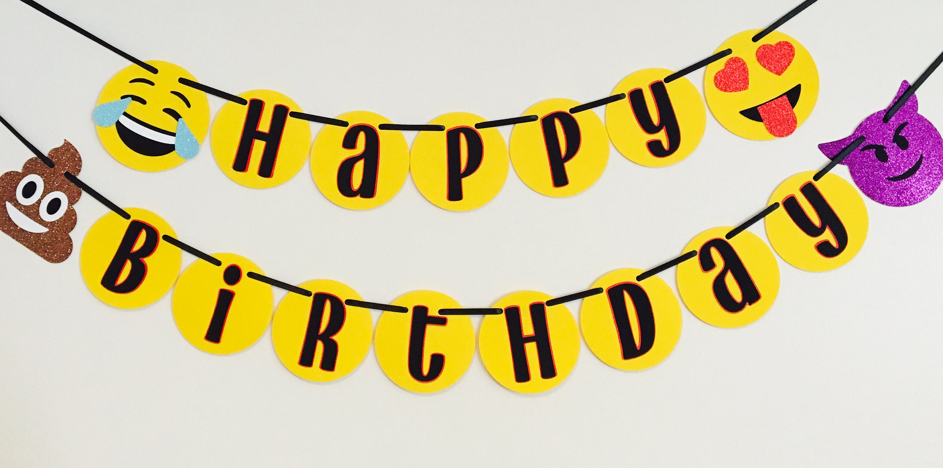 Emoji Happy Birthday Banner Emoji Banner