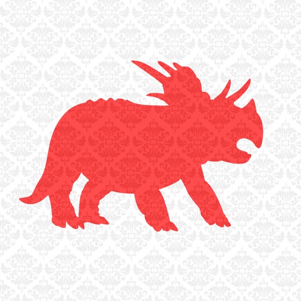 Download Triceratops Dinosaur Tyrannosaurus Monogram Dino SVG DXF