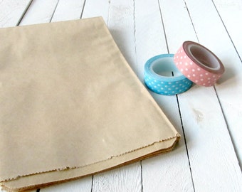 5 x 7.5 kraft brown paper bags, candy buffet bags, flat paper bags, merchandise bags, kraft bags, kraft paper favor bags, blank paper bags