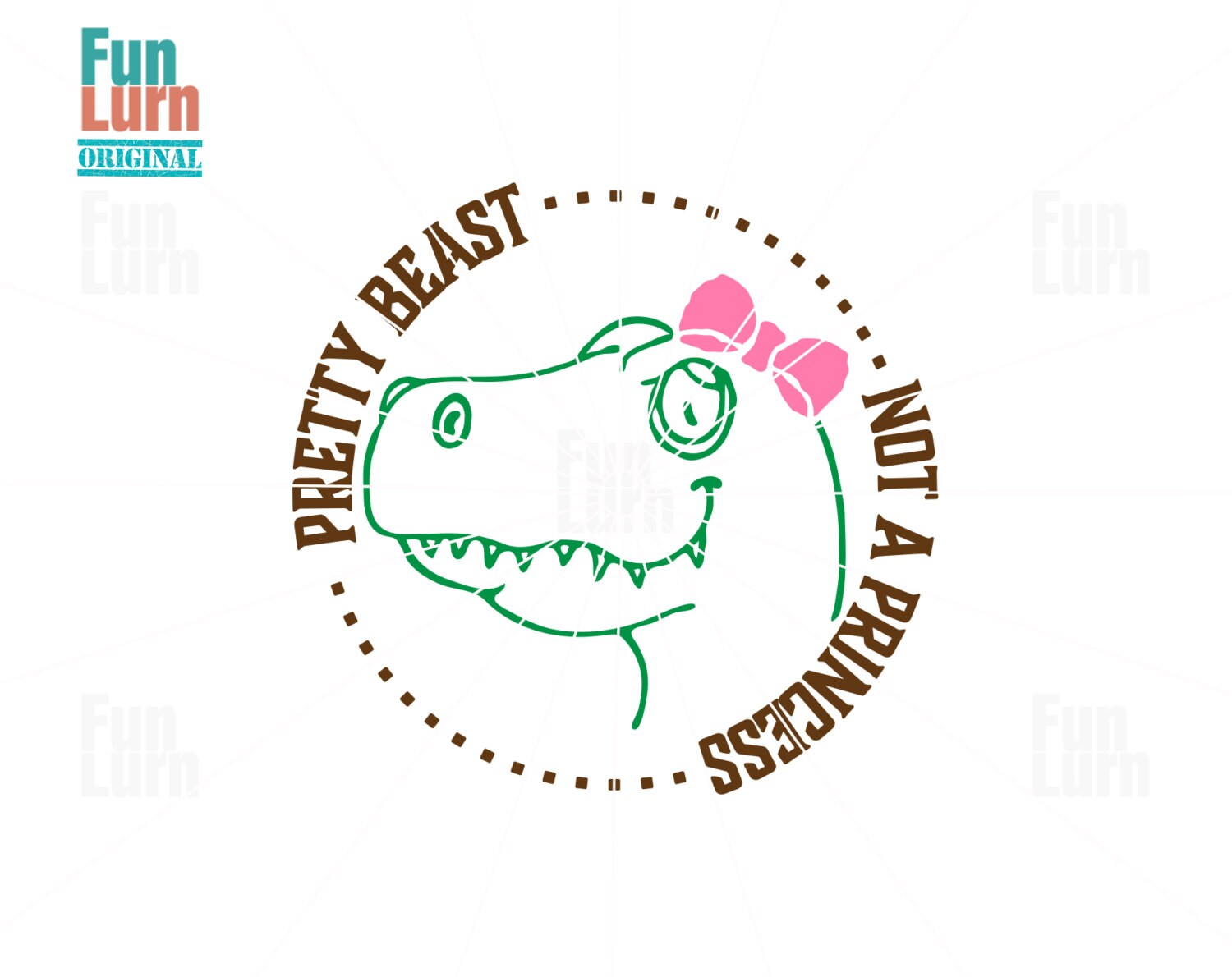 Download Pretty Beast Not a Princess svg Dino Girl Dinosaur