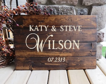 Your Family Name Customized Wood Sign - Established Date Sign, Rustic, Distressed, Country, Farmhouse, Shabby, Wood Plank, Home Decor