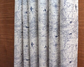 SALE ⋘ Curtains, Window Treatments, Curtain Panels 24W or 50W x 63, 84, 90, 96 or 108L Air Traffic Collection, 3 Colors