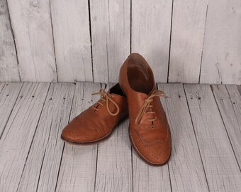 Scarpe vintage anni 1970 / Lovely in pelle color caramello / India fatto / incantevole mens cuoio scarpe made in india / Vintage mens scarpe / scarpe di cuoio