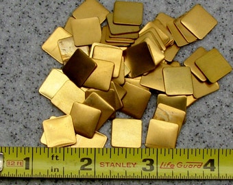 1/2" Brass Square 24 Gauge Pack of 72