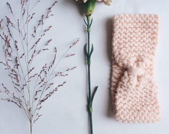 Hand made knitted plain headband