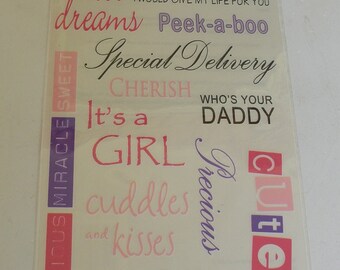 Kaiser Scrapbook Rub-ons, 1 Pack , Baby Theme