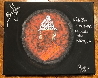 Budha painting on 8"x10" canvas