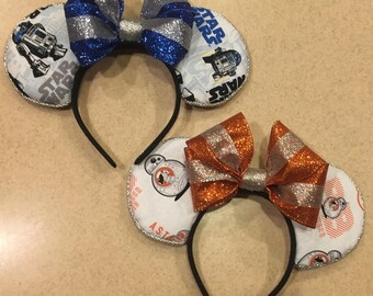 Star Wars R2D2 & BB8 Mouse Ears