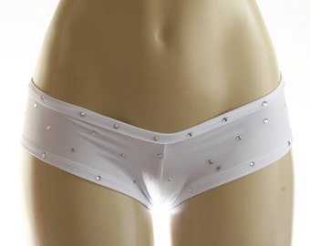 Spandex shorts with Rhinestones