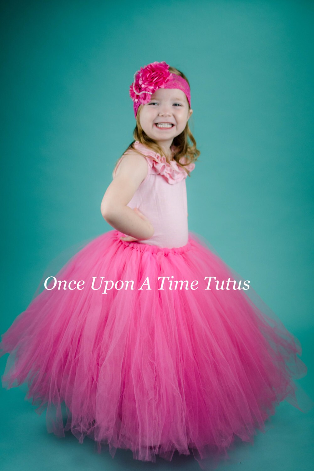 Hot Pink Long Tutu Skirt Little Girl Child Size 12M 2T 3T