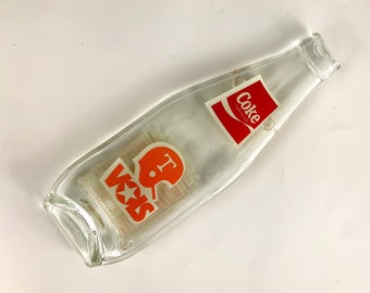 Vintage Coca Cola University of Tennessee Volunteers Melted Bottle Spoon Rest, Wall Hanging, Mid Century Coke Bottle, Soda Bottle