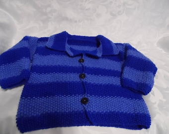 Striped in two colors blue jacket size 4t