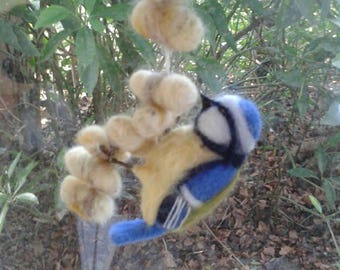 Needle felted bird figures