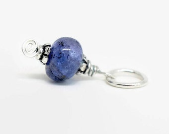 Tanzanite Pendant, December Birthstone Charm, Necklace Charms, Gemstone Pendant, Natural Tanzanite Jewelry, Periwinkle Blue, MahiDesigns1