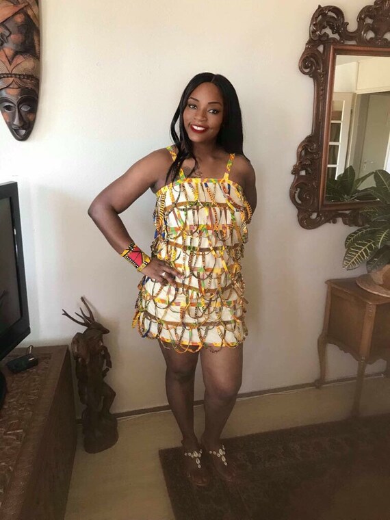 ANKARA PRINT MINIDRESS