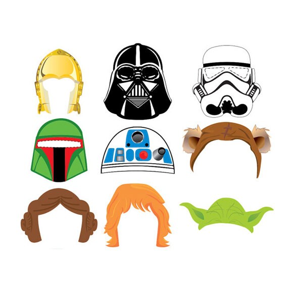 Star Wars Set 9 Photo Booth Props Instant Download 300 dpi