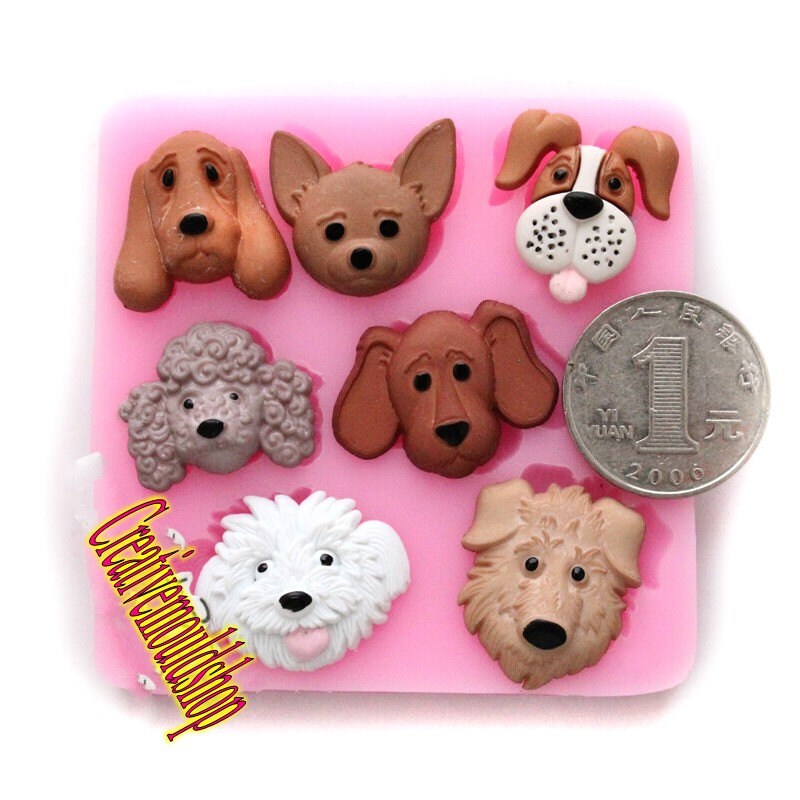 dog jewelry molds Silicone Mold polymer clay mold Chocolate