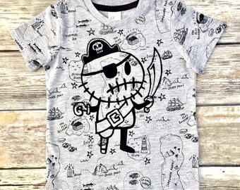 0-18m Baby Zombie Pirate T-shirt! by Loverocky aka Rocky the Zombie