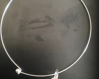 Melted Glass and Silver neckband