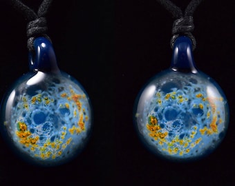 Borosilicate Glass Silver Galaxy Pendant