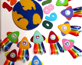 Developmental game of felt-Game for boys-Magnetic math game-Montessori game-Active account-Education Toy-Preschool games