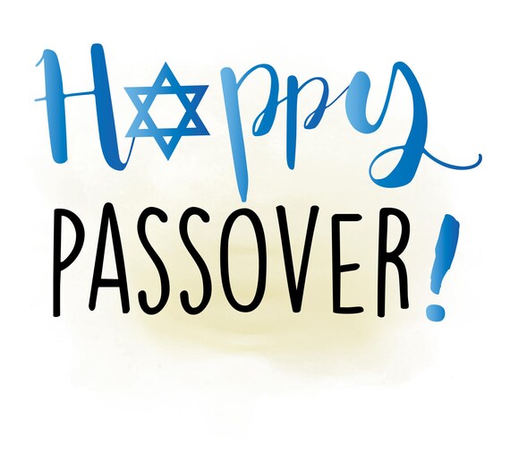 Happy Passover greeting SVG clipart, Happy Passover SVG, Passover Decor ...