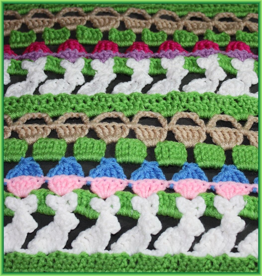 Easter Afghan Crochet Stitch Pattern PDF download