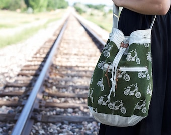 Bike Canvas Bucket Bag