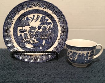 BLUE WILLOW Dinnerware, by Churchhill and Johnson brothers of England