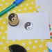 Yin Yang Mini Stamp - Religious Symbol Rubber Stamp - Balance - Chinese mysticism