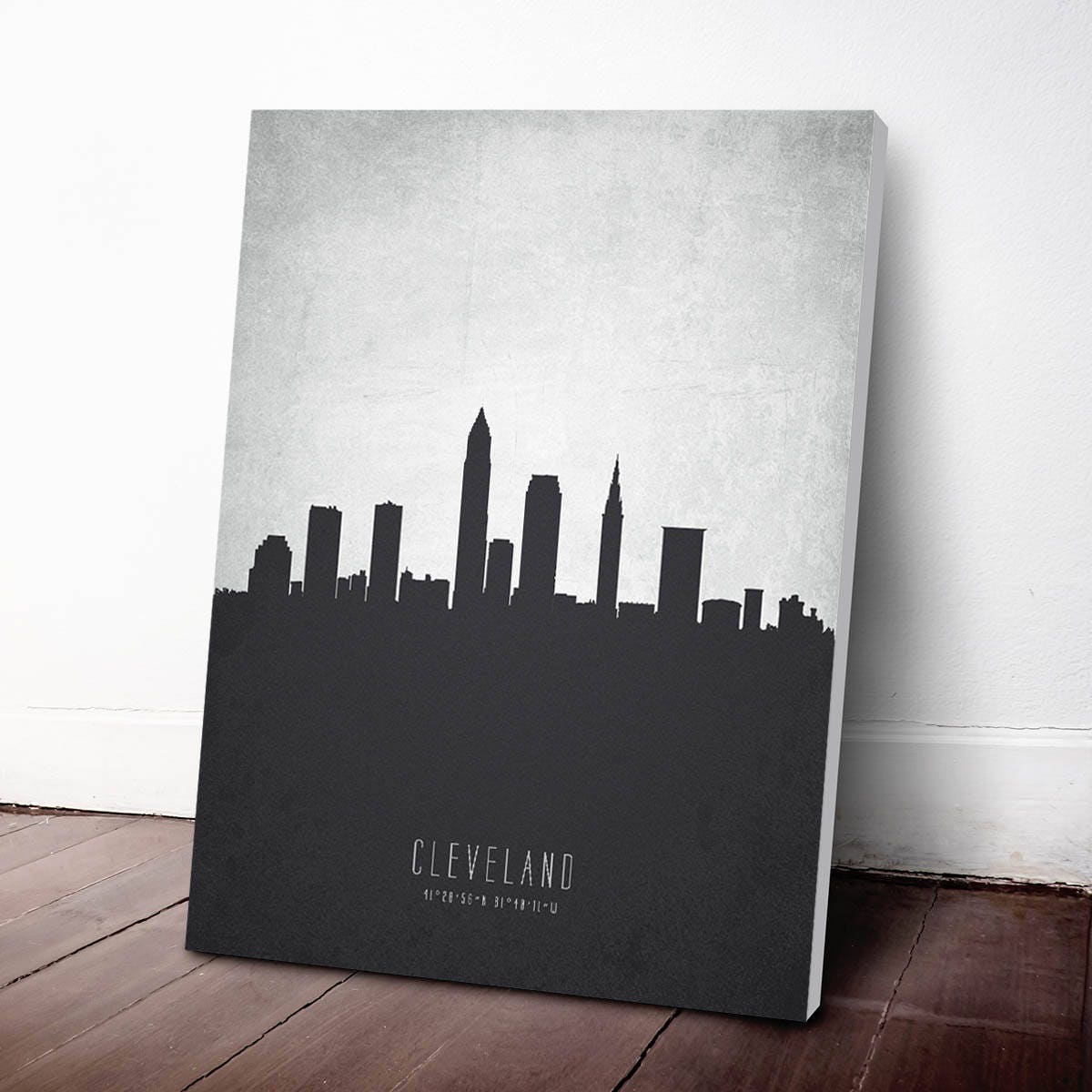 Cleveland Skyline Canvas Print Cleveland Art Cleveland