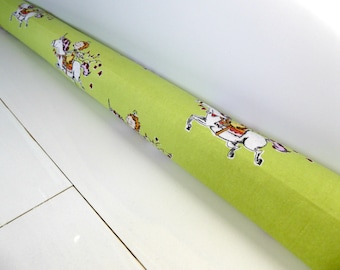 Draft Stopper - Kids Room Decor - Green Door Snake - Nursery Decor - Princess Draft Stopper. 63.